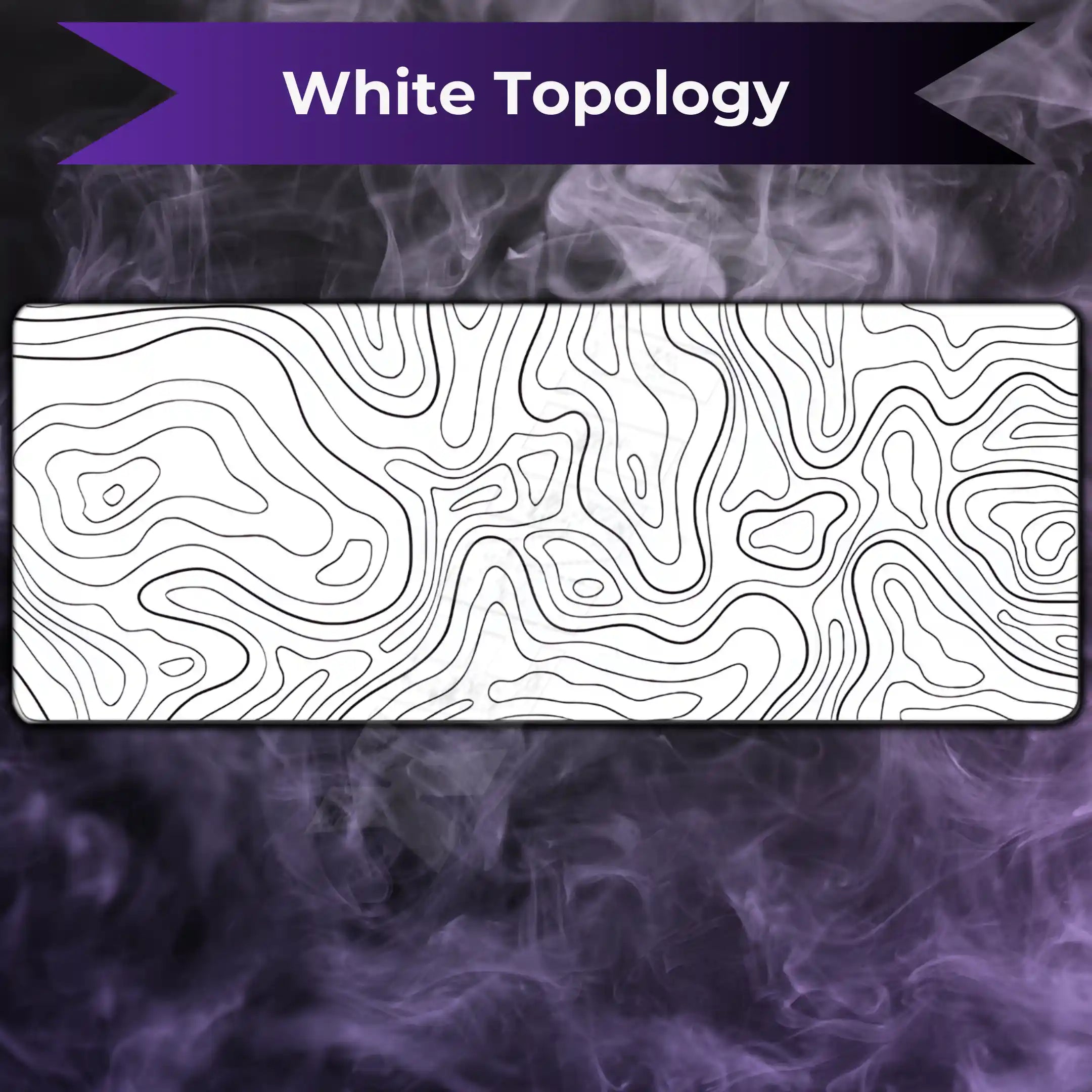 Premium Gaming Mousepad White Topology
